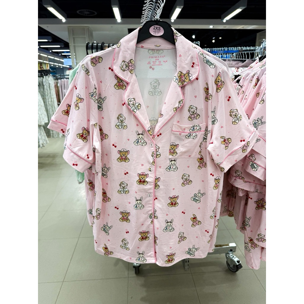 PRIMARK Pajamas ชุดนอนลายสีชมพู ผ้ายืด ผ้า Supper soft | Shopee Thailand