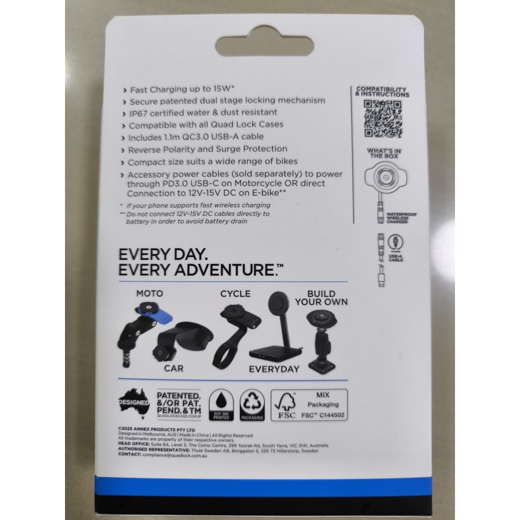 Weatherproof Wireless Charging Head Quad lock | Shopee Thailand