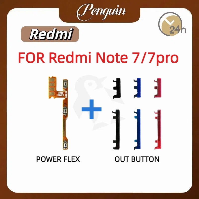 ปุ่มสวิทช์เปิดปิดสําหรับ Power ON-Off + Volume for Xiaomi Redmi Note 7 ...