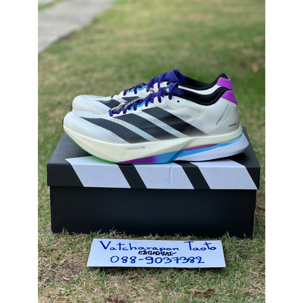 [ PREORDER ] รองเท้าวิ่ง adidas adizero boston 13 สี Core White Core ...