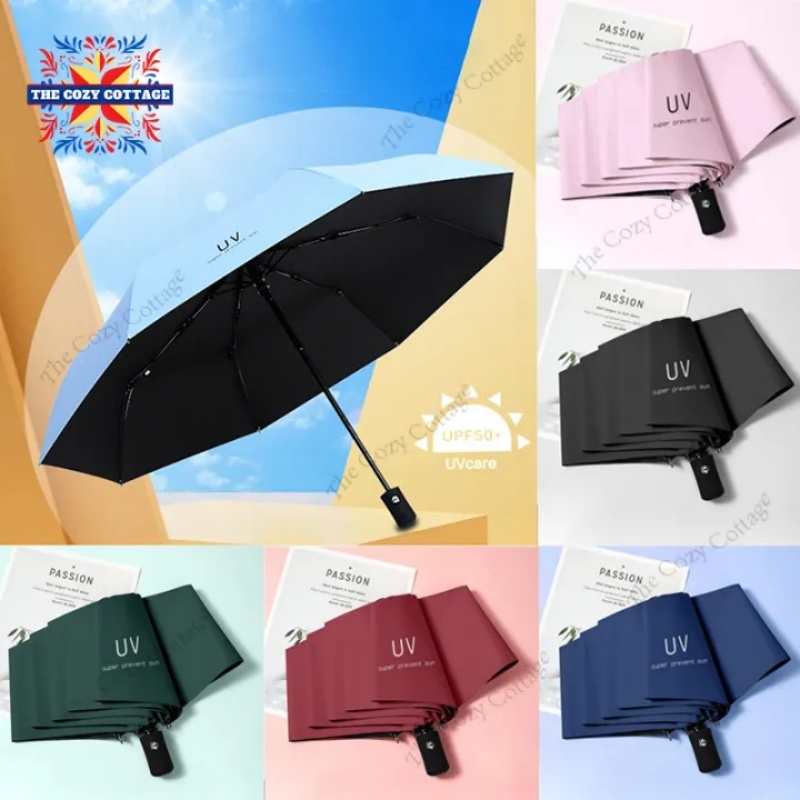 ร่มพกพากันแดดกันฝน ป้องกันรังสียูวี มี 7 สี พร้อมสายรัด ร่มพับ ร่มกลางแจ้ง ขนาดกะทัดรัด น้ำหนักเบา ด้ามร่มแข็งแรงทนทาน