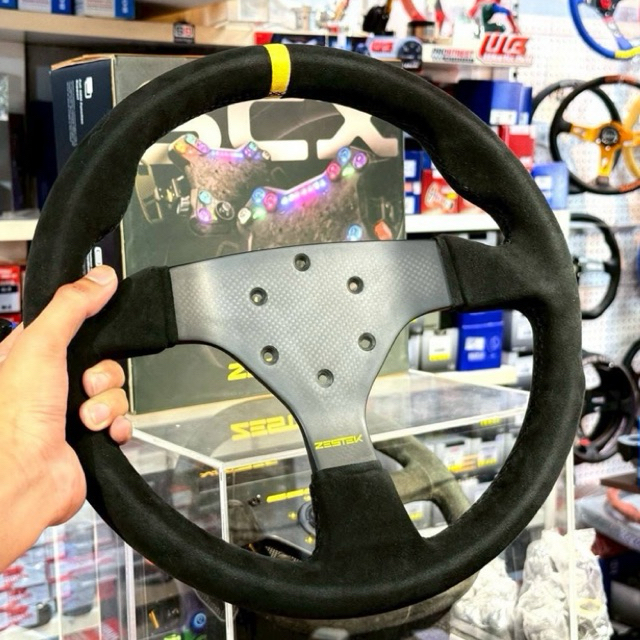 พวงมาลัย Zestek 330MM LITE Carbon Fiber Racing Wheel หุ้ม Alcantara แท้ ...