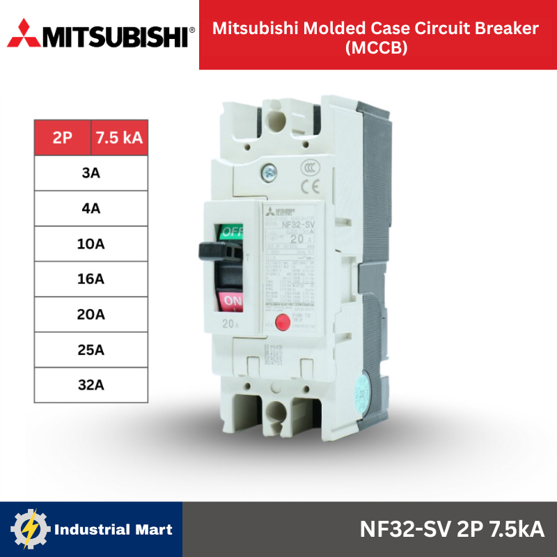 Mitsubishi NF32-SV 2P Molded Case Circuit Breaker (MCCB) เบรกเกอร์ ...