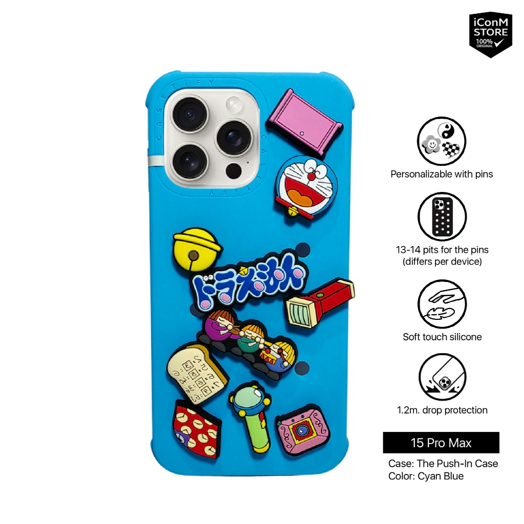 CASETiFY iphone15pro ドラえもん ケース リングスタンド พร้อมส่ง] CASETiFY - Doraemon The Push-In Case เคสสำหรับ 15 Pro