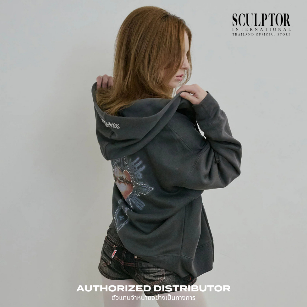 SCULPTOR® เสื้อฮูดดี้ Beaded Saint Hoodie Zip-Up | Shopee Thailand