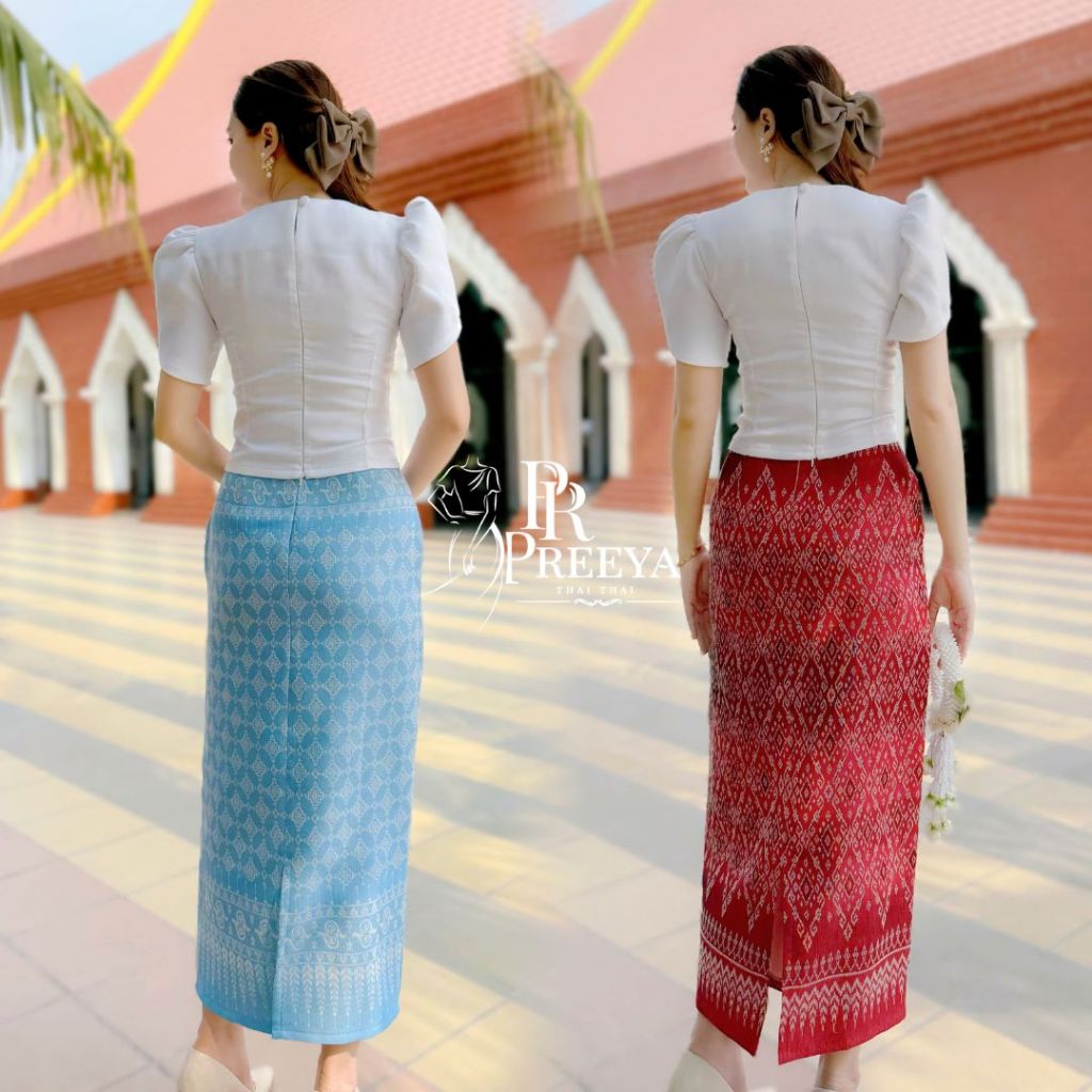 เซ็ตเดรสผ้าฝ้ายทอลายอัดกาว ใส่แยกชิ้น คัตติ้งเนี๊ยบ พรางพุง! S-2XL แบรนด์ Preeya มุมมองที่ 5