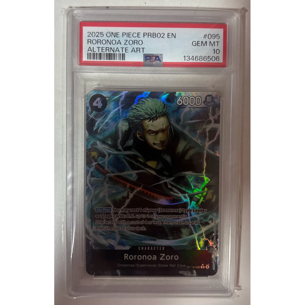 PSA 10 RORONOA ZORO OP10-095