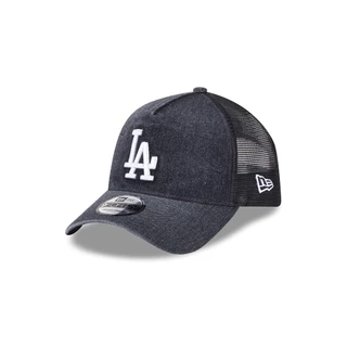 หมวกแก๊ป New Era รุ่น Los Angeles Dodgers Washed Denim Black 9Forty A-Frame Trucker Cap