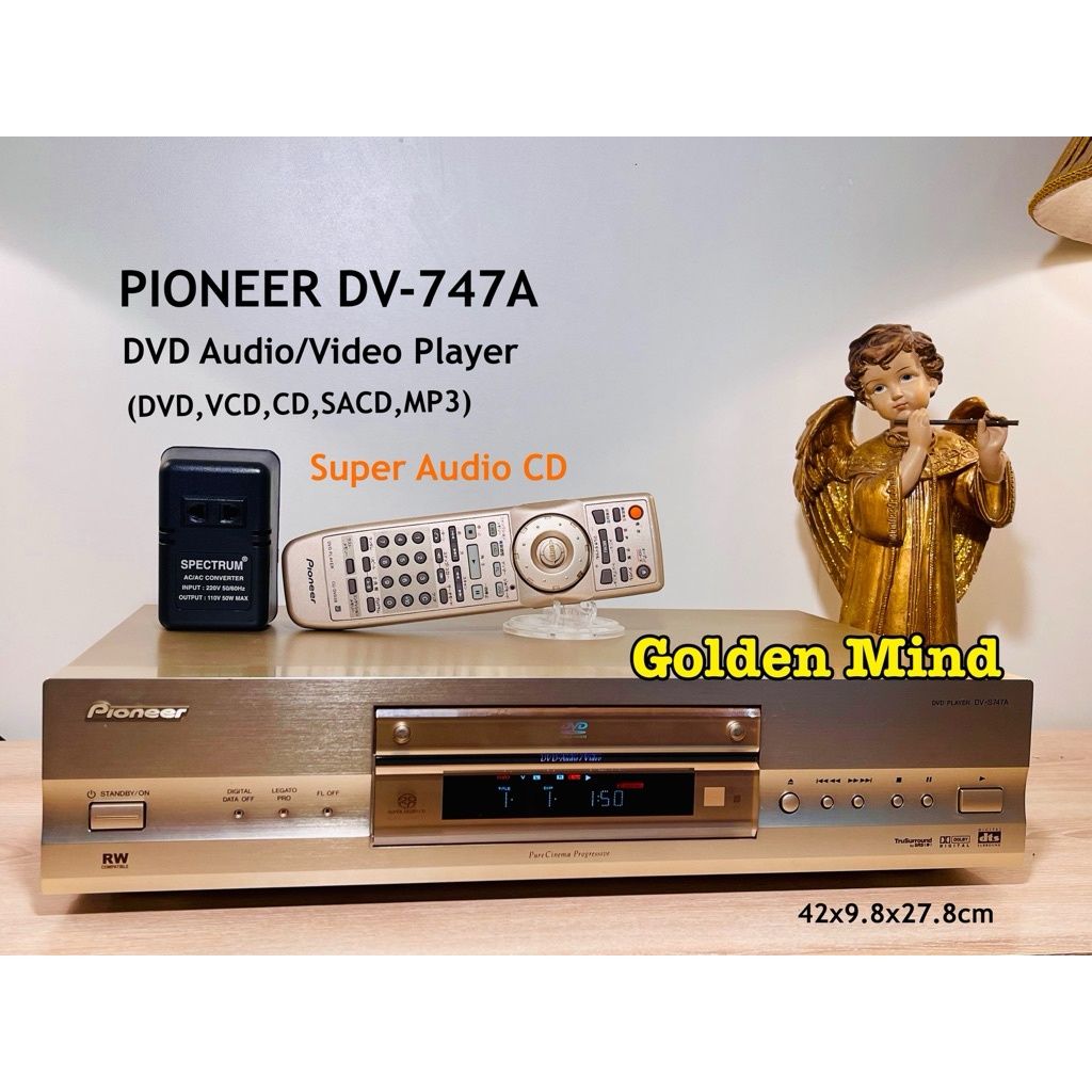 オーディオ機器 Pioneer CD SACDDVDプレーヤー DV-S747A ゴールドカラー