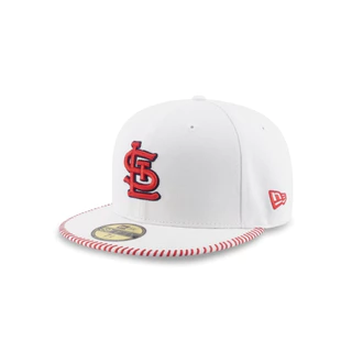 หมวกแก๊ป New Era รุ่น 59Fifty Pack - Baseball Stitching St. Louis Cardinals White 59Fifty Cap