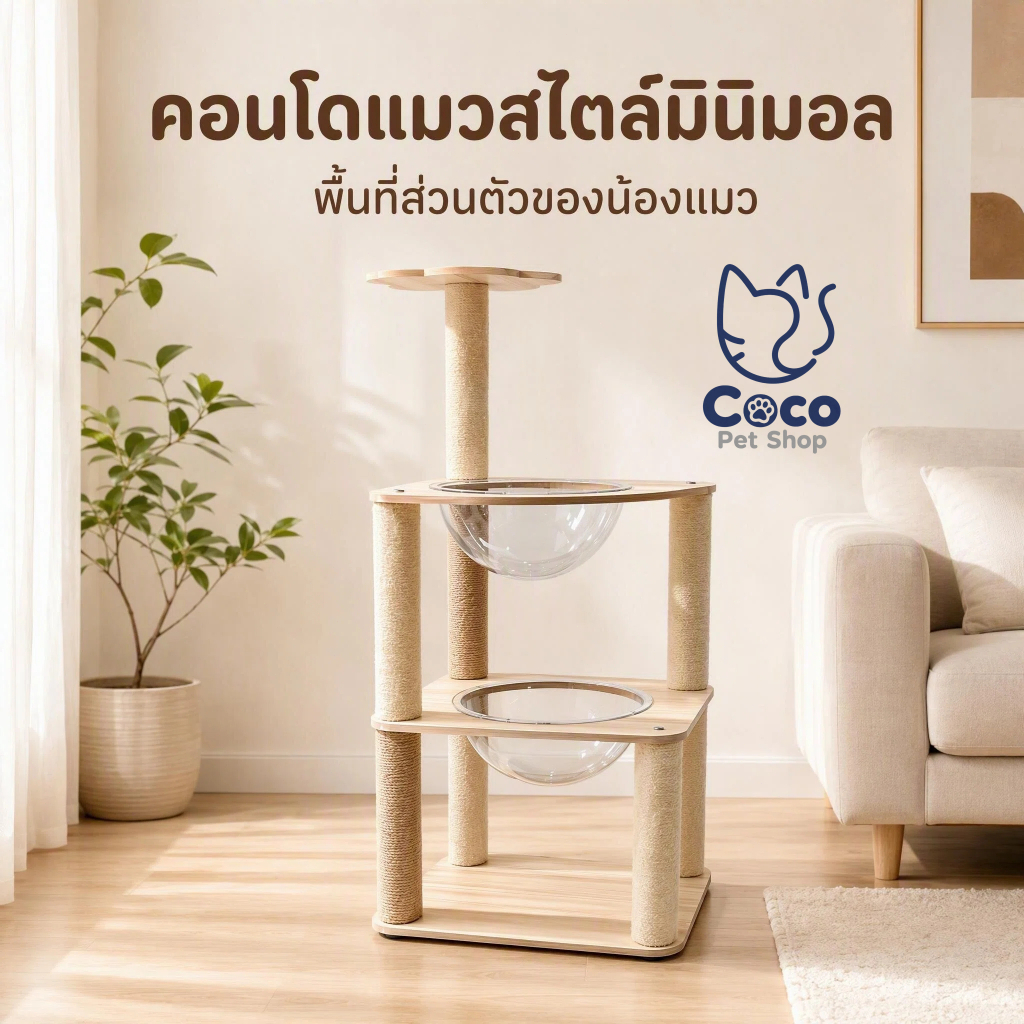 คอนโดแมวไม้ โครงปีนแมวทุกขนาด