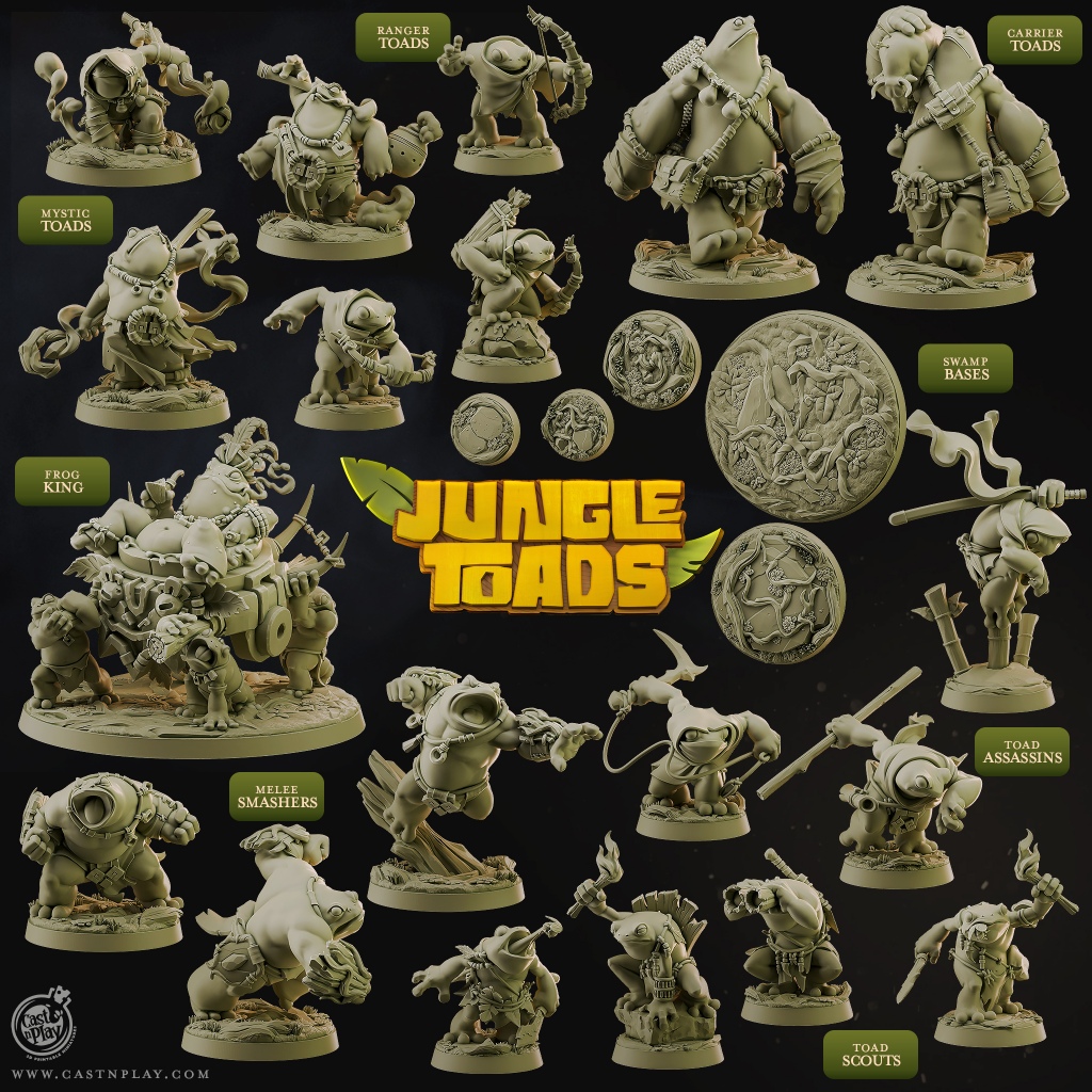Jungle Toads - โมเดลสำหรับ DnD miniature, [Made to order ส่งพัสดุภายใน ...