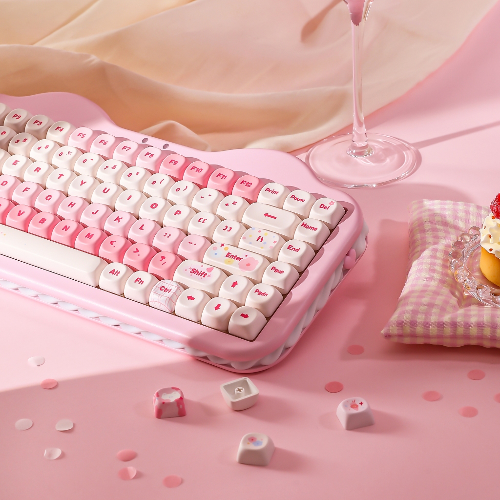 [โค้ดคุ้มลด 20%] YUNZII C75 Cake Meow Keyboard Creamy Mechanical ...