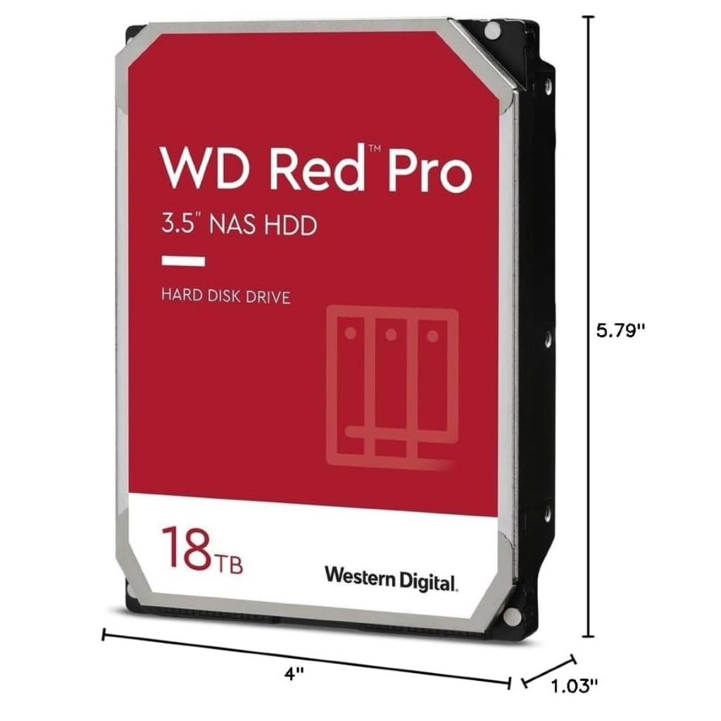 WD181KFGX) ฮาร์ดดิสก์ WD Red Pro NAS Hard Drive 18TB ประกันศูนย์