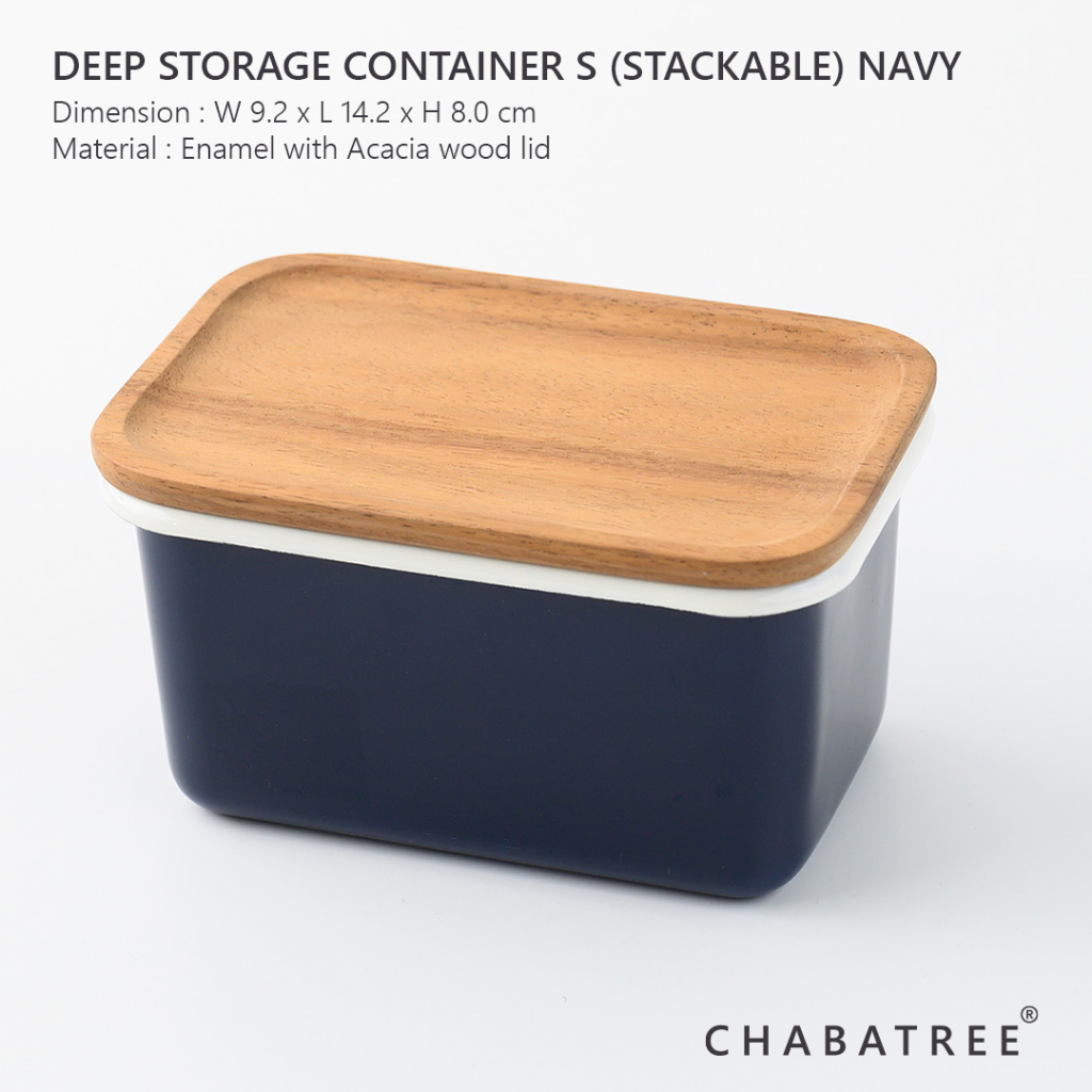 CHABATREE - DEEP STORAGE CONTAINER S (STACKABLE) NAVY (SKU: ST132-N ...