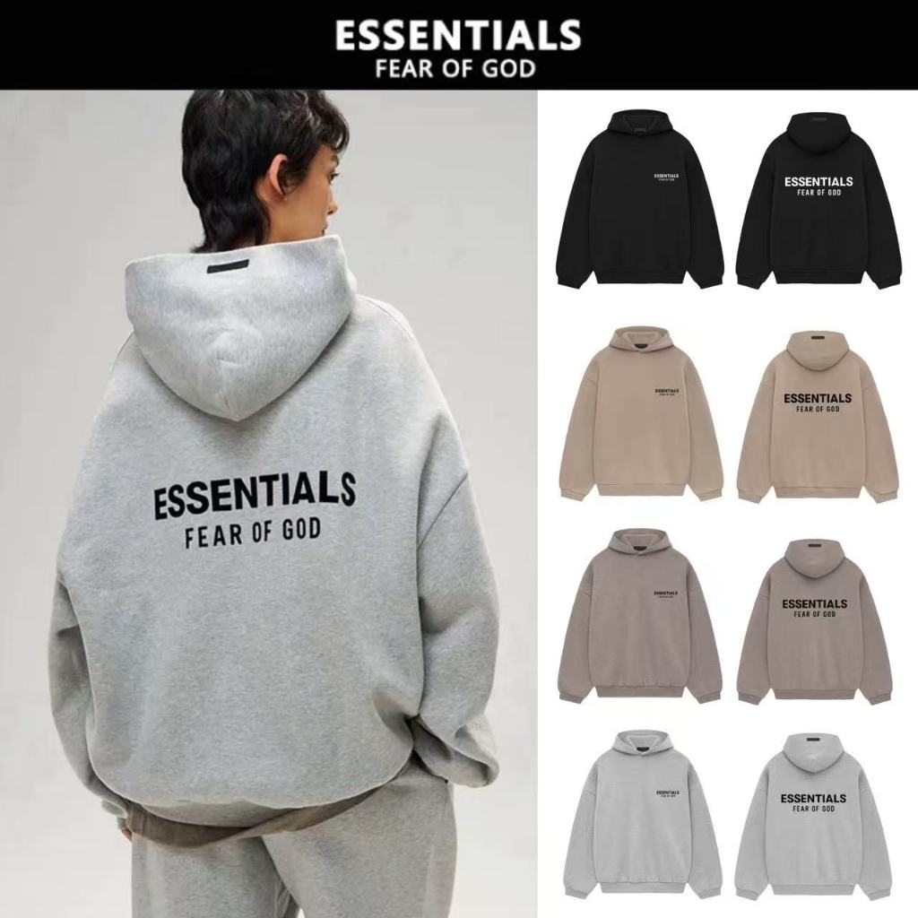 เสื้อฮู้ด Fear of God Essentials Hoodie FOG ( FW24 ) Desert Sand ...