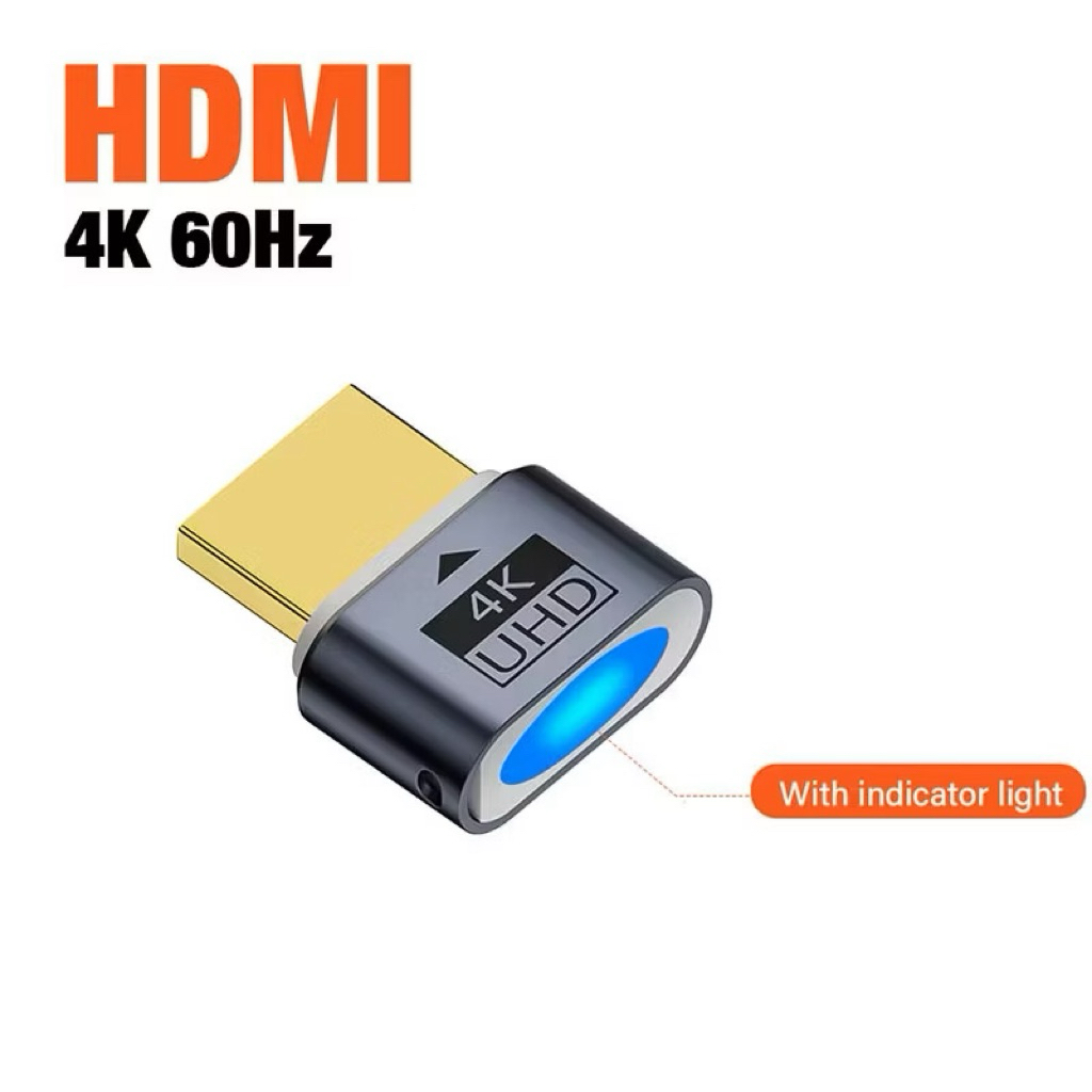 HDMI Dummy Plug Virtual Monitor EDID จอแสดงผล Emulator อะแดปเตอร์รองรับ ...