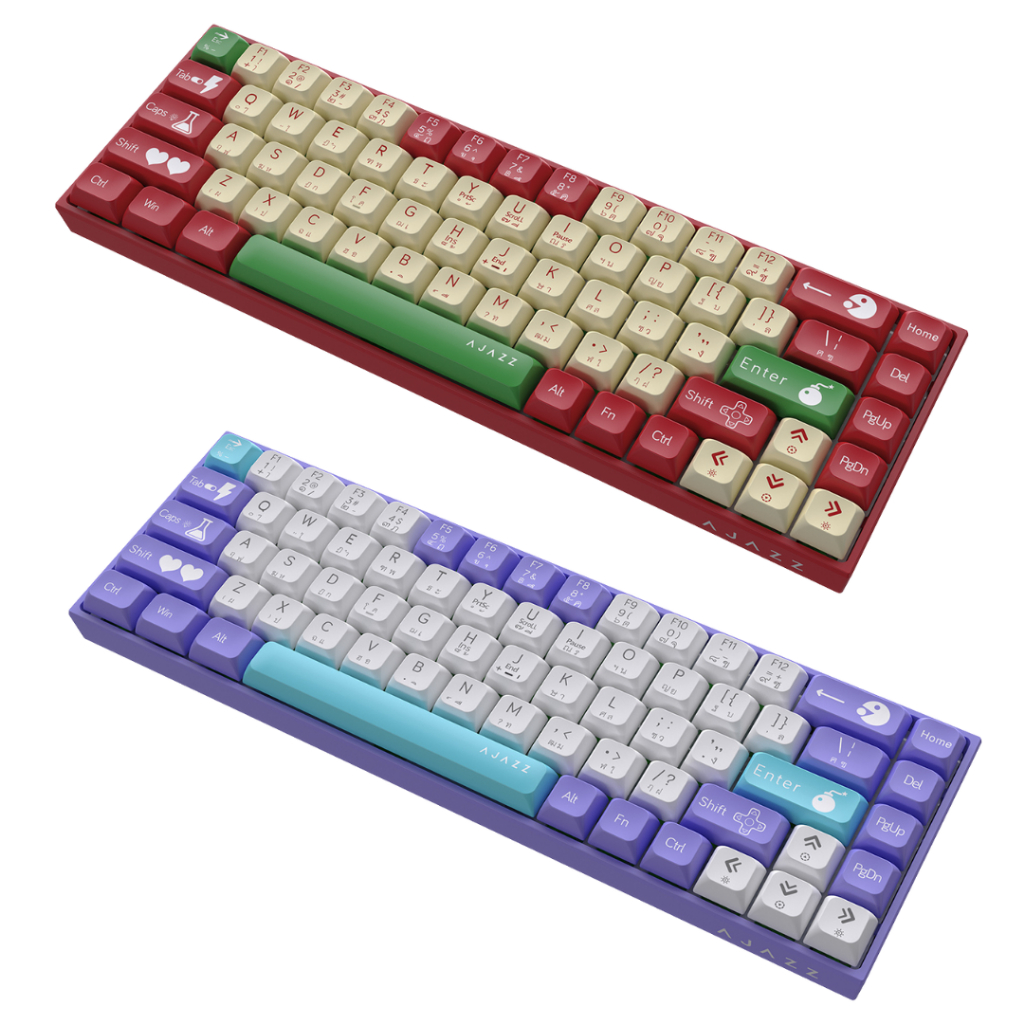 คีย์บอร์ดเกมมิ่ง Ajazz AK680 V2 Wired Game Theme Mechanical Gaming ...