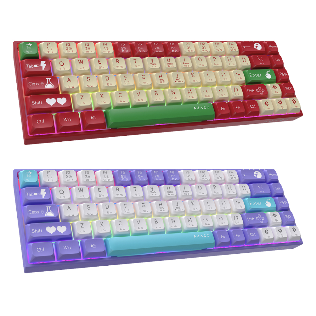 คีย์บอร์ดเกมมิ่ง Ajazz AK680 V2 Wired Game Theme Mechanical Gaming ...