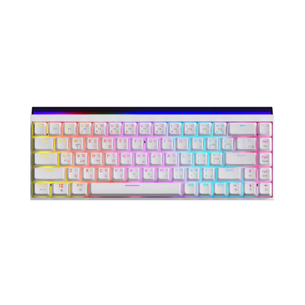 คีย์บอร์ดเกมมิ่ง Ajazz NK68 Wired TH Rainbow Lighting Red Switch Gaming ...