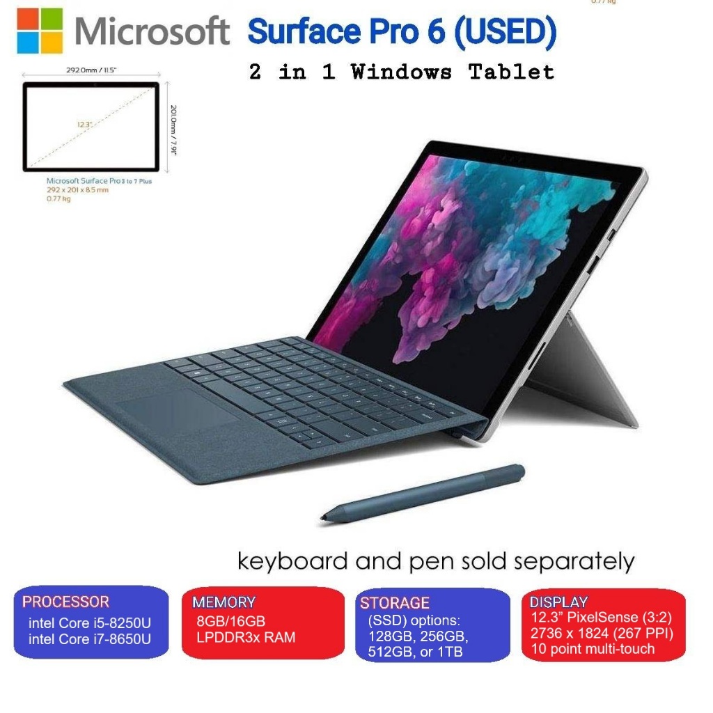 Microsoft Surface Pro 6 メモリ8GB SSD256GB Surface pro 6 Like New