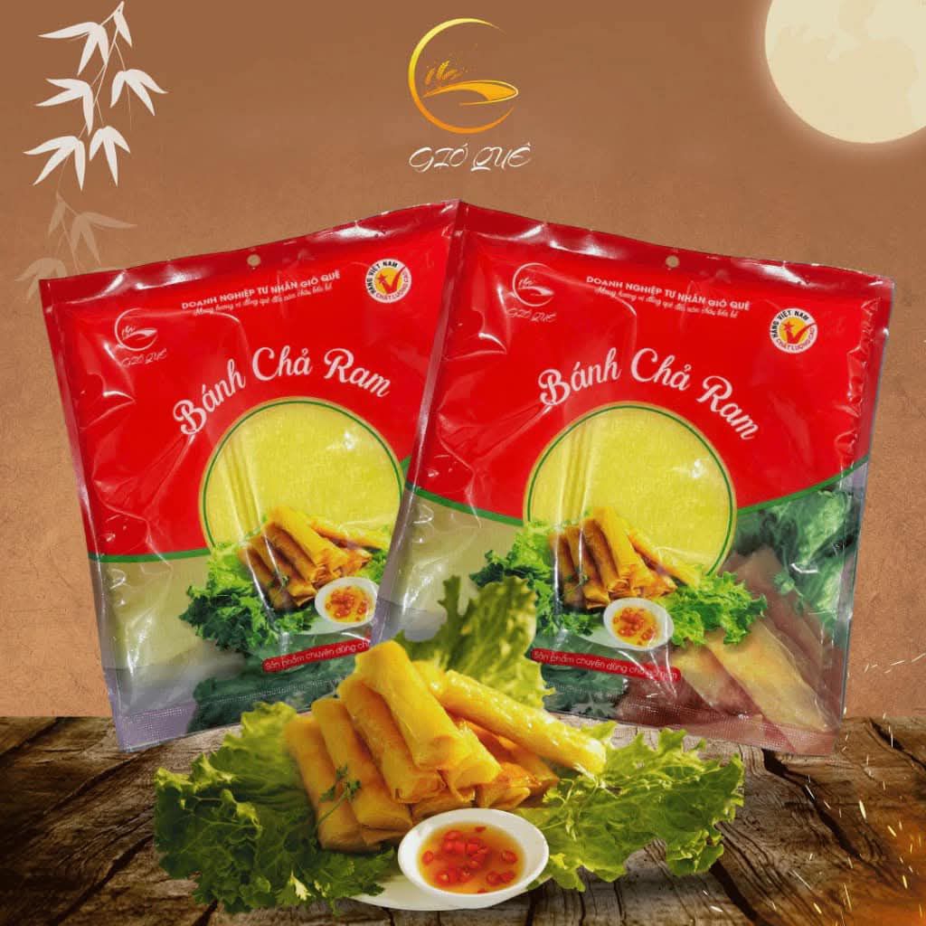 Bánh chả ram gió quê 200g tâm 30 lá แผนทำปอเปี๊ยะสดชนบท200กรัมมีประมาณ ...