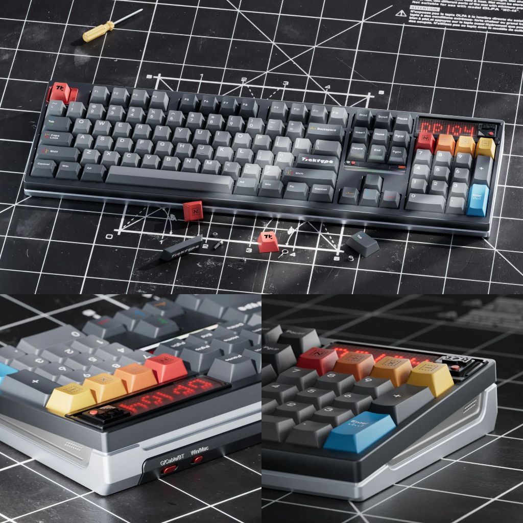[พร้อมส่ง] TICKTYPE DP104 Full Size DP 104 Keyboard Aluminium 100% ...