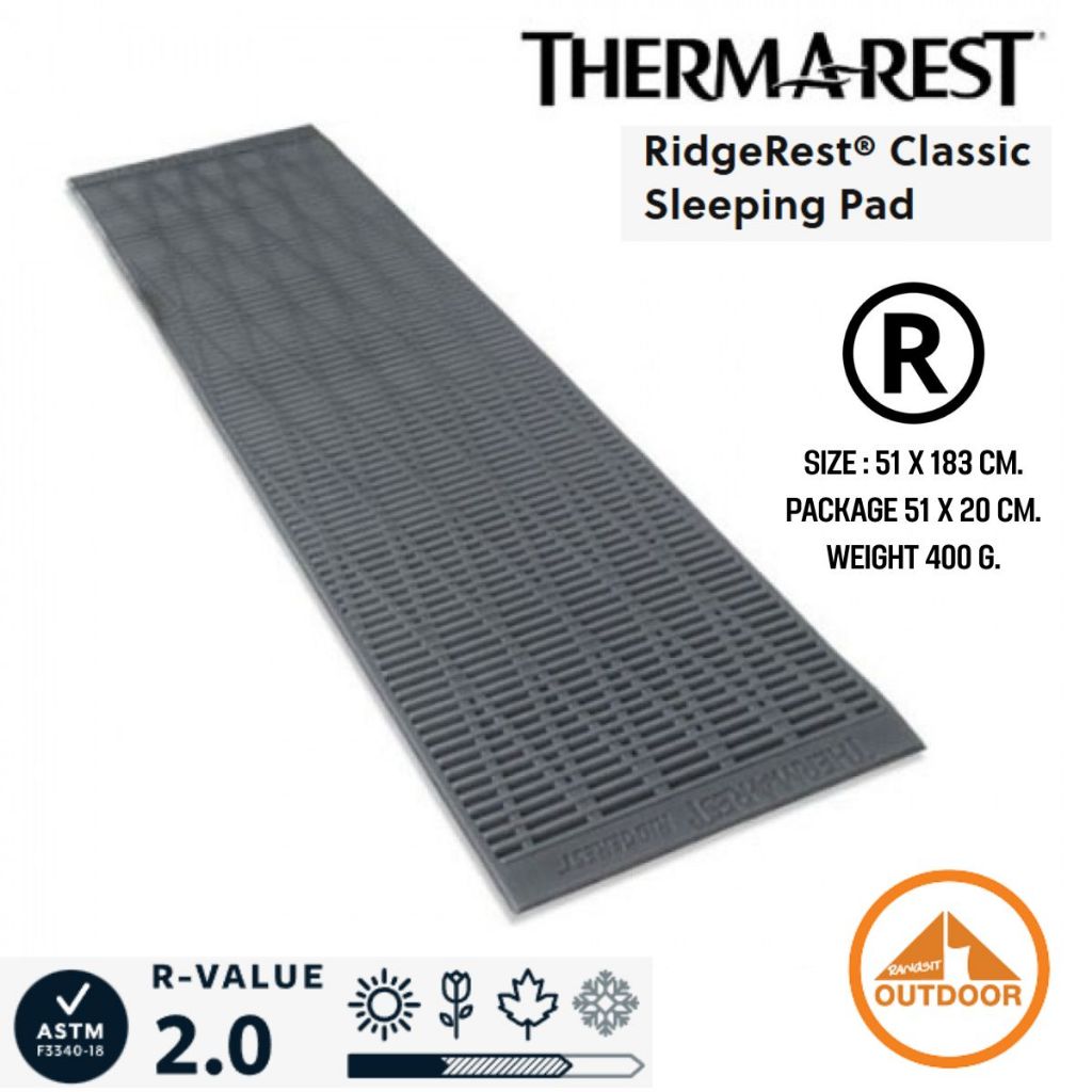แผ่นรองนอน Thermarest RidgeRest Classic #Regular | Shopee Thailand