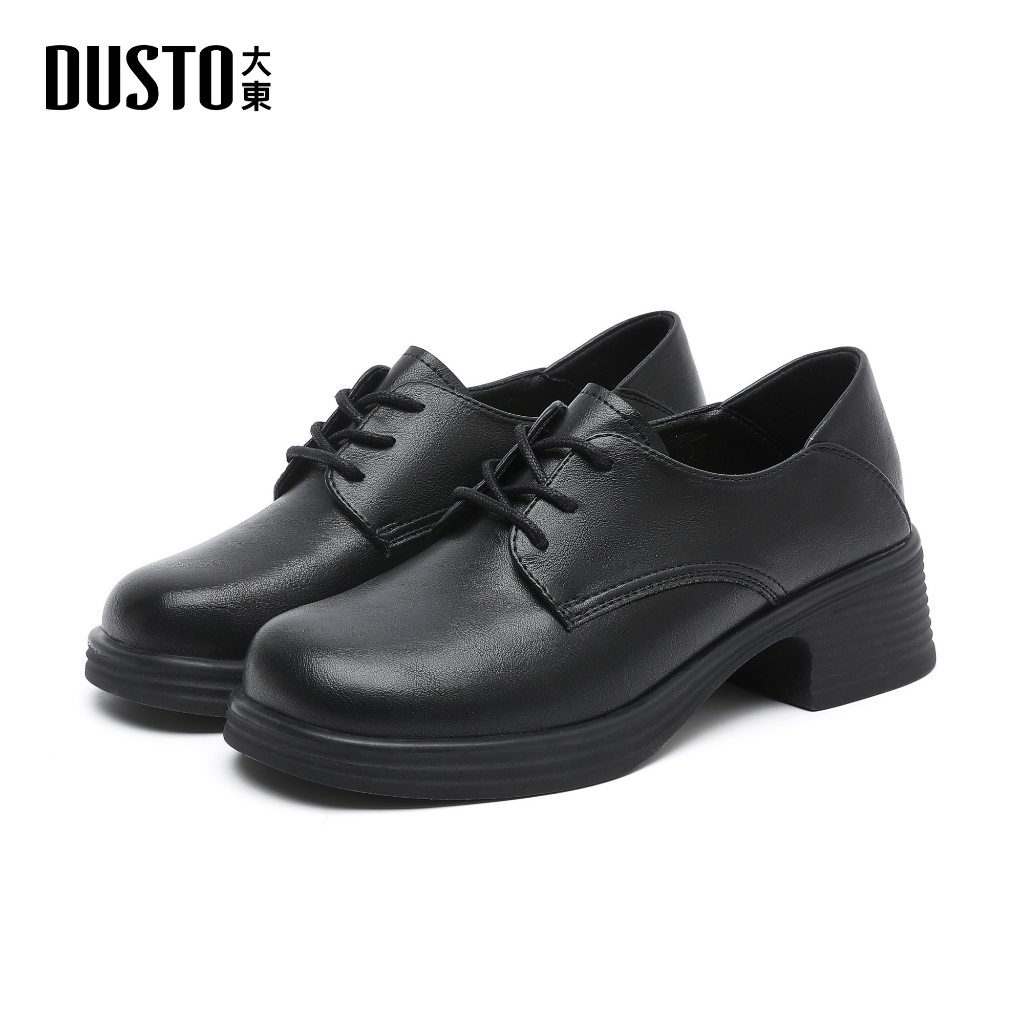 DUSTO รองเท้าโลฟเฟอร์แฟชั่น รองเท้าหนังผูกเชือกสำหรับผู้หญิง นุ่มสบาย ...