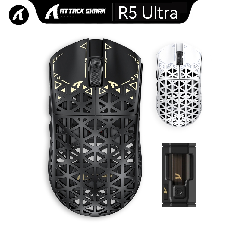 ⚡พร้อมส่งจากไทย⚡Attack Shark R5Ultra เมาส์บลูทูธไร้สาย PAW3950 เมาส์ ...
