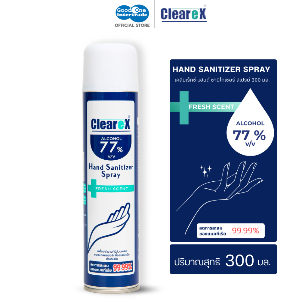 CLEAREX เคลียเร็กซ์ แฮนด์ ซานิไทเซอร์ สเปรย์ 300 มล. | Shopee Thailand