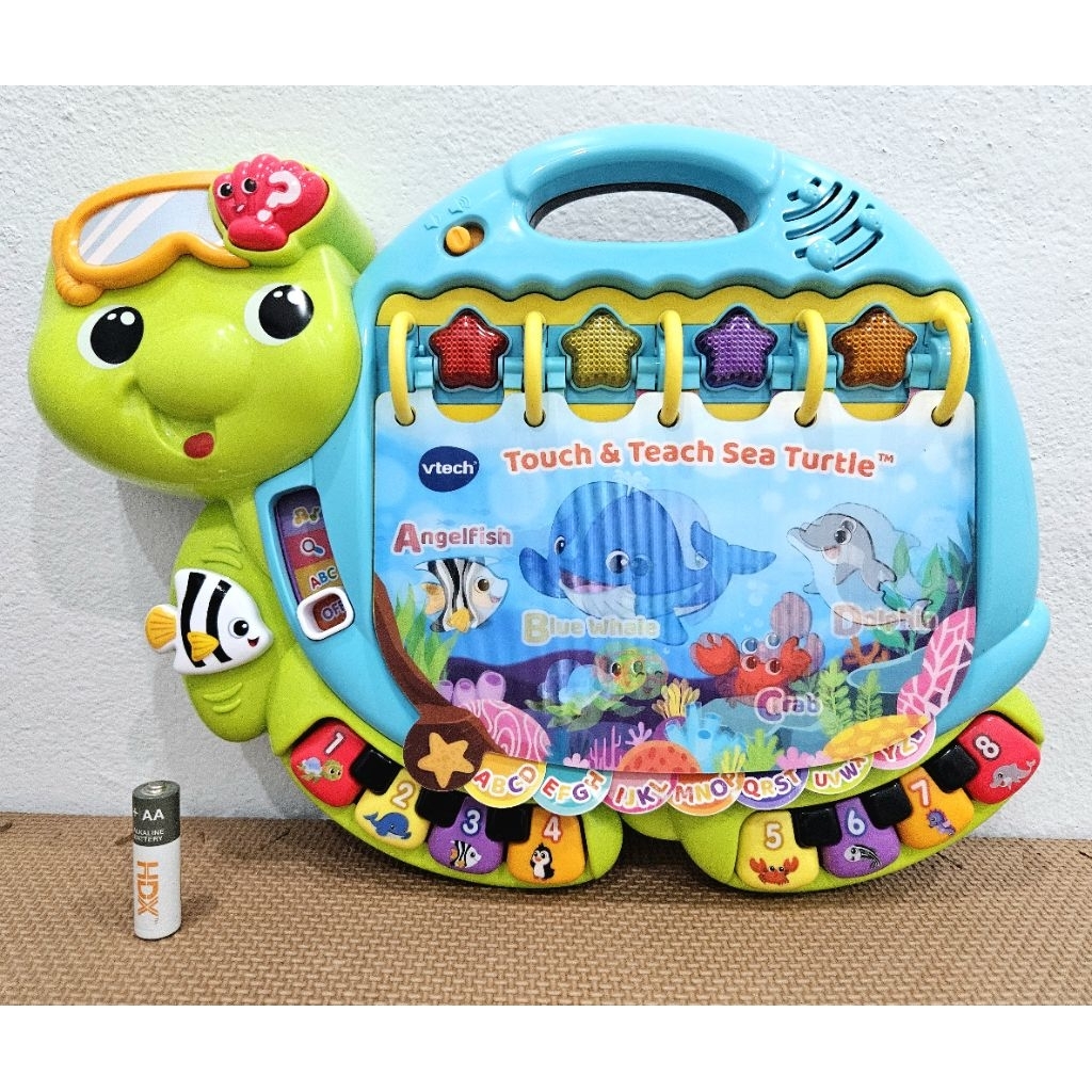 หนังสือเสียงเต่าVTech Touch and Teach Sea Turtle Interactive Learning ...