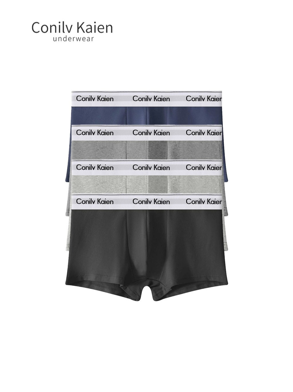 กางเกงในชาย Cotton Stretch แพ็ค 4 ชิ้น ทรง High Rise Trunk นุ่มสบาย ทรง ...