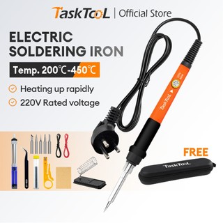 TASKTOOL  หัวแร้งบัดกรี 15 ชิ้น 60W  electric soldering iron ปรับอุณหภูมิได้ จอแอลซีดีหัวแร้งไฟฟ้า ปั๊มเครื่องมือเชื่อม