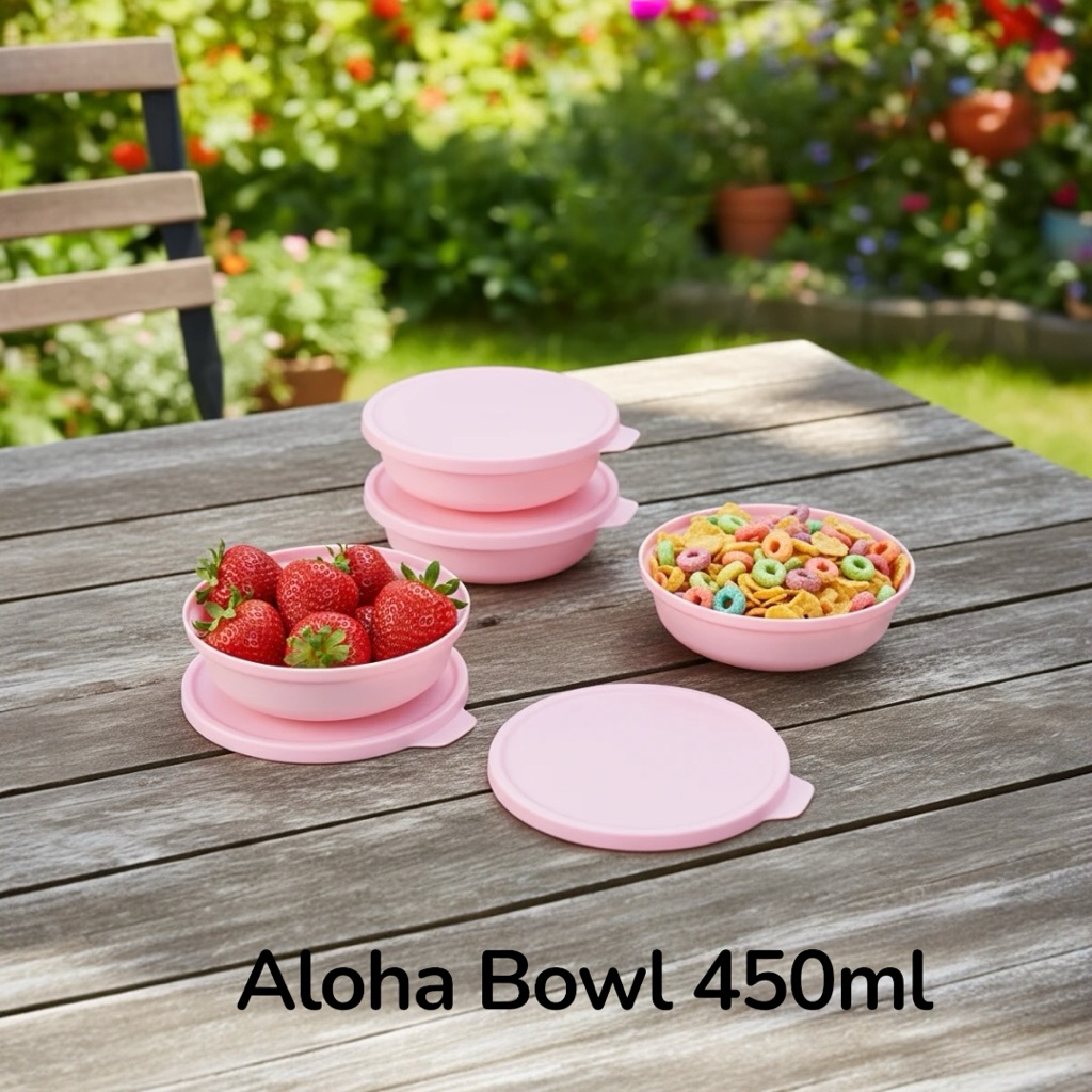 Tupperware รุ่น Aloha Bowl ขนาด 450ml ฝาปิดสนิท วางซ้อนกันได้ | Shopee ...