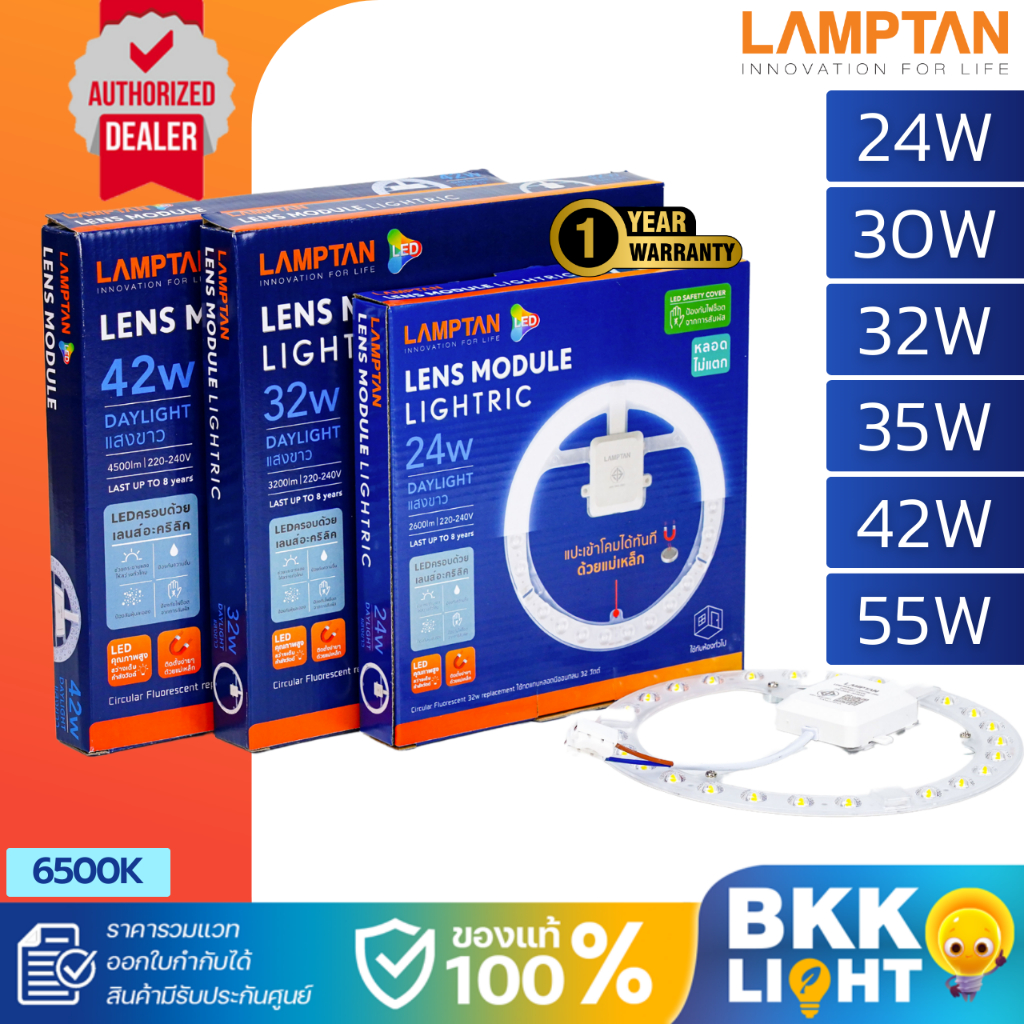 Lamptan 24w 30w 32w 35w 42w 55w หลอดซาลาเปา LED LENS MODULE ใช้แทนหลอด ...