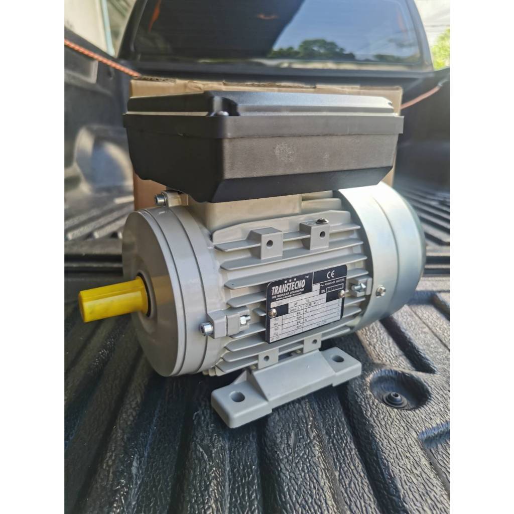Transtecno Motor 1/2HP 4P 220v. 1Ph มอเตอร์ 1/2แรง 4โพล ขาตั้ง,หน้าแปลน ...