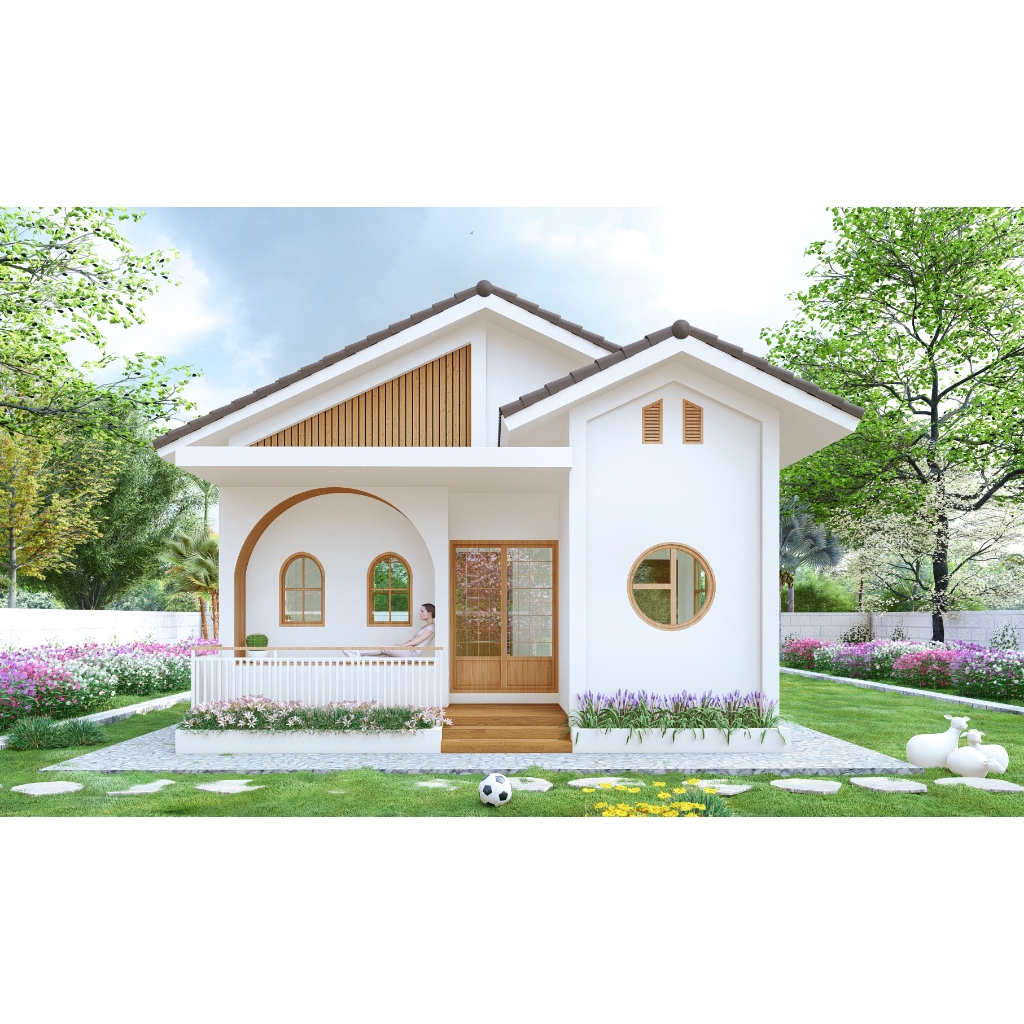 T01 แบบบ้านสำเร็จรูป 31.50 ตรม. แบบบ้านมินิมอล งบ4.5 แสน | Shopee Thailand