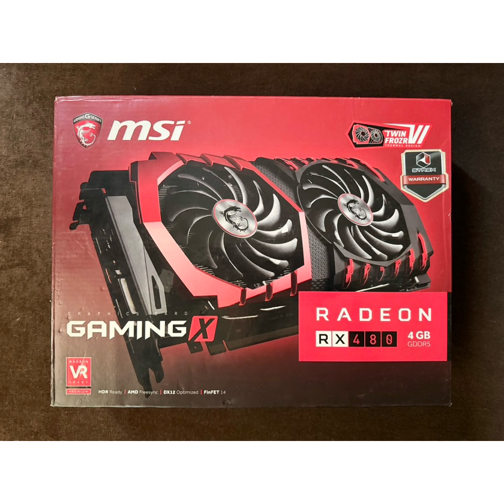 กล่องการ์ดจอ Msi gaming x rx 480 | Shopee Thailand