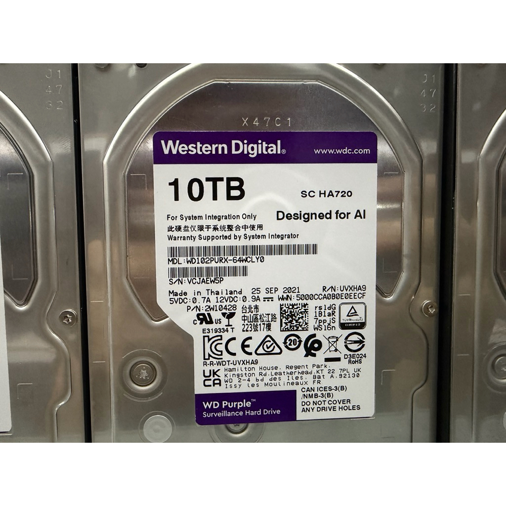 hdd Western Digital (WD) Purple 10TB (รุ่น WD102PURZ) sata 6.0