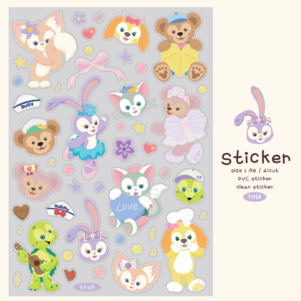 Diffy and friends Sticker สติ๊กเกอร์ ขนาด A6 | Shopee Thailand