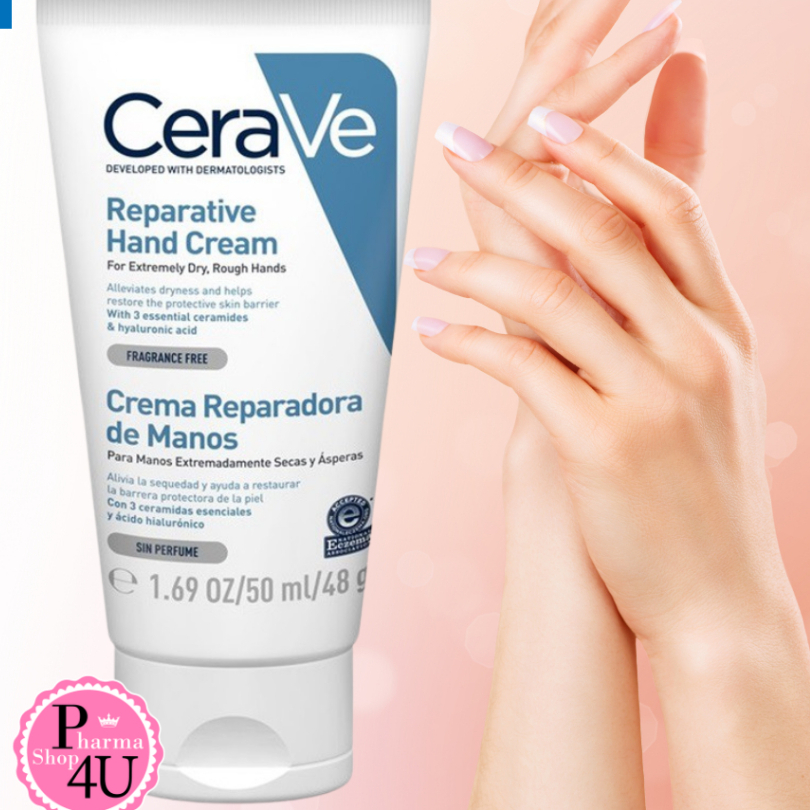 ❤️ ฉลากไทย ของแท้ล้าน% 🔥 CeraVe Reparative Hand Cream 50ml เซราวี ครีมบำรุงผิวมือ #8518