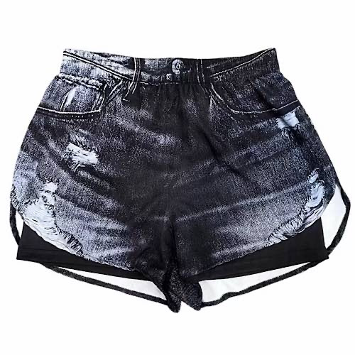 SURETHING FAKE JEANS RUN SHORT