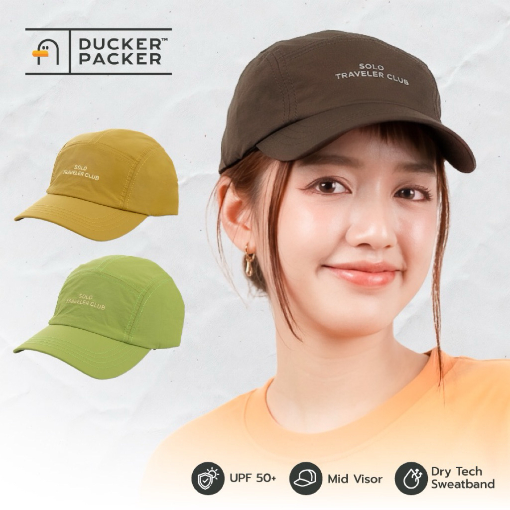 DUCKER PACKER Solo Traveler Cap | หมวกกันแดด ระบายอากาศดี กันระอองน้ำ ...