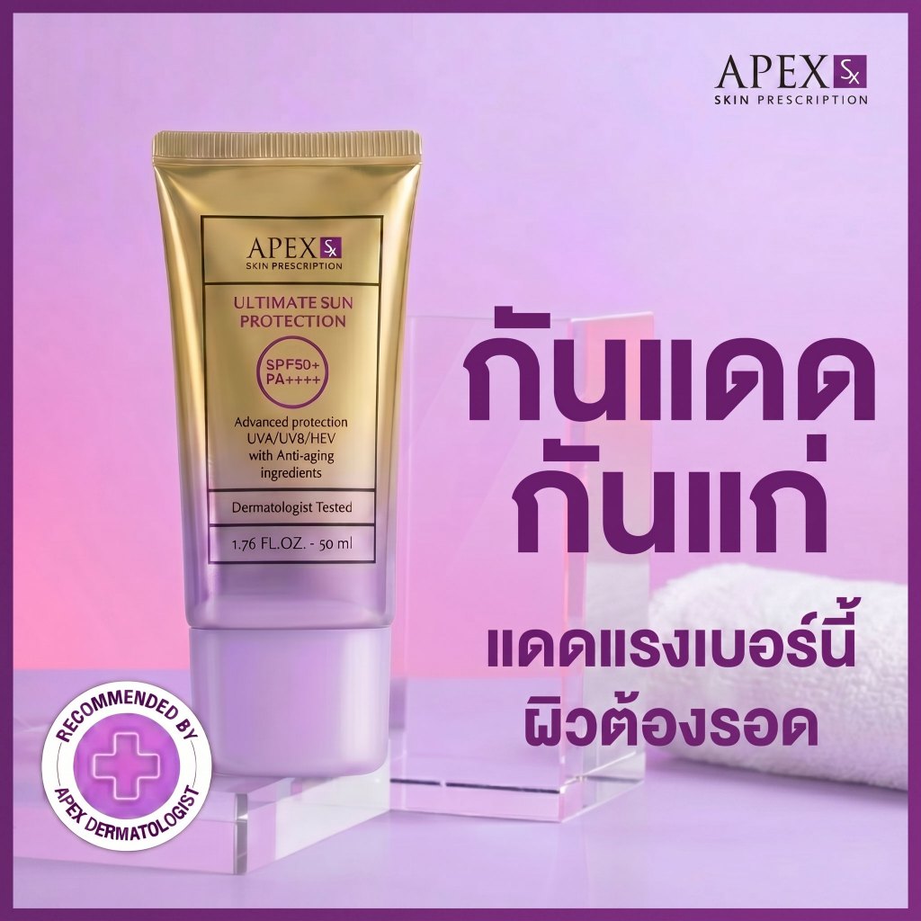 APEX-SX ครีมกันแดด ULTIMATE SUN PROTECTION SPF50+ PA++++ ติดทนนาน กัน ...