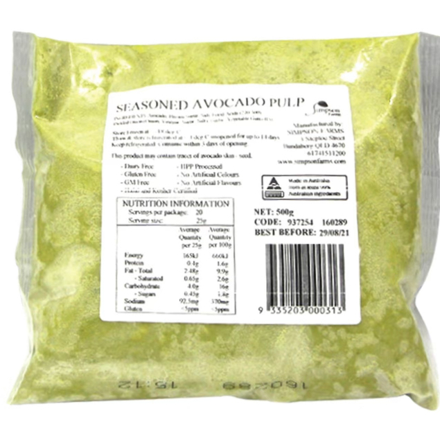 Australian Avocado Pulp 500 กรัม อะโวคาโดเนื้อบด 500 กรัม (นำเข้าจาก ...