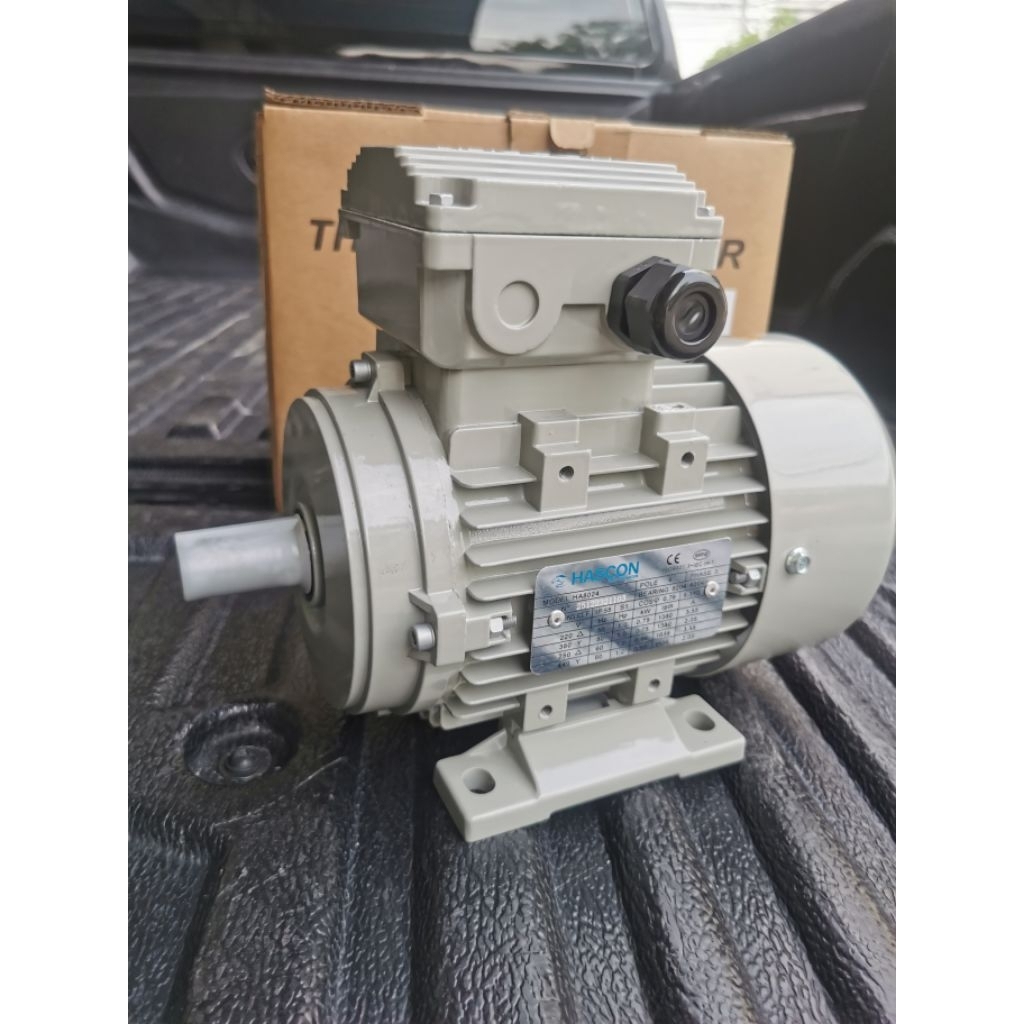HASCON Motor 0.75kw,1HP 4P 1450 รอบ B3 B5 220/380v. 3Ph มอเตอร์ 1แรง 4 ...