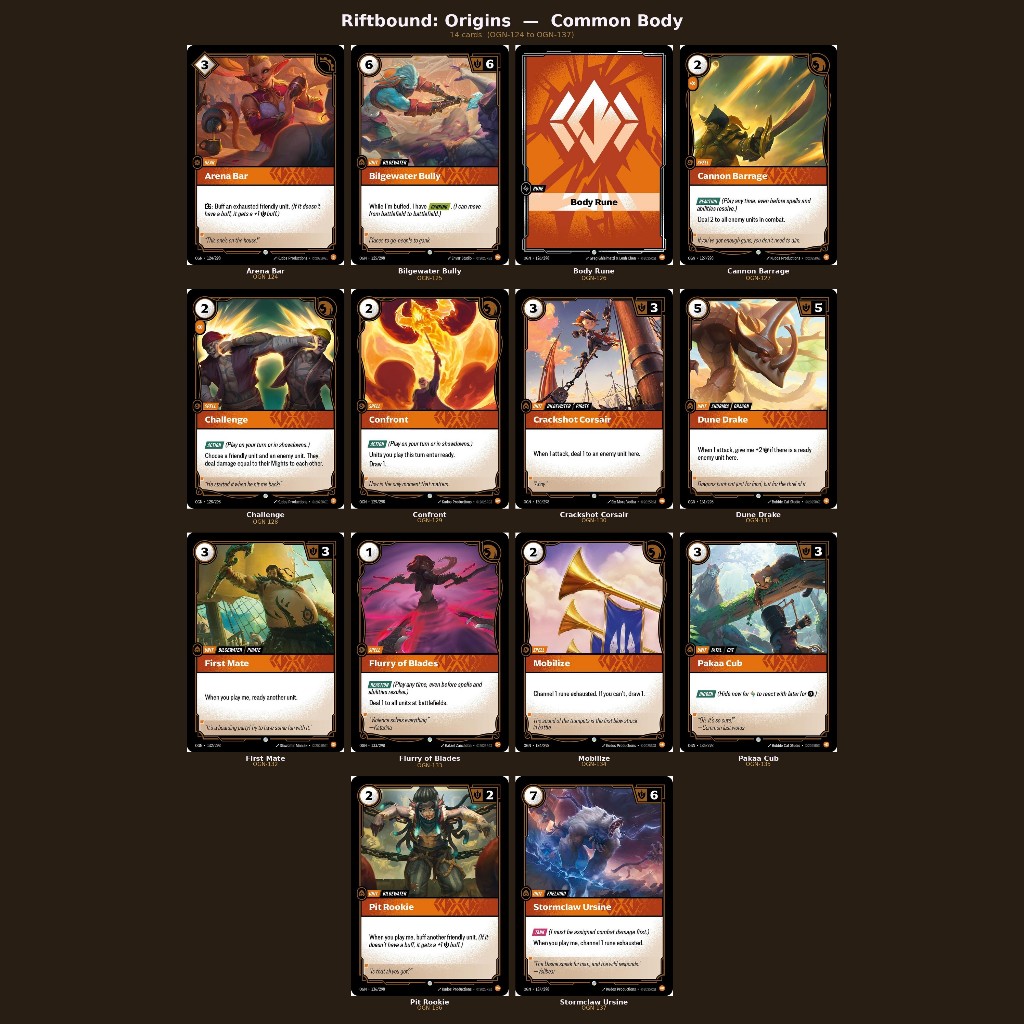 Riftbound : Origins Common single card (Body) | Shopee Thailand
