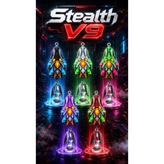 กบยาง Stealth V9 ใหม่ล่าสุด ใบหลิวชุบแข็ง สเตลท์ V9 First Lure Stealth v9 กบยางเรืองแสง ขนาด 3.7 CM. น้ำหนัก 7 กรัม