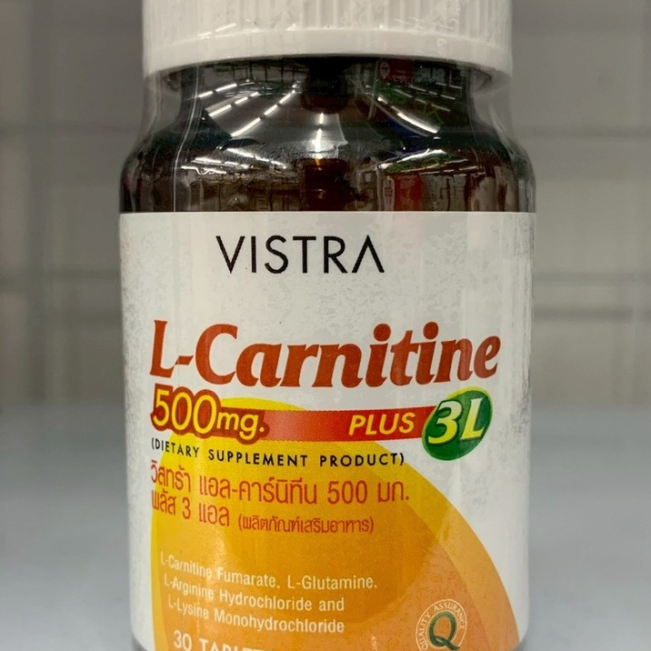 l carnitine vistra  L-Carnitine 500 mg. Plus 3L [30  - ] Vistra L-Carnitine 500mg Plus 3L
